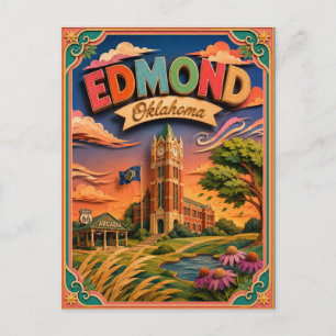 Carte Postale PopCut États Edmond Oklahoma Art Papier