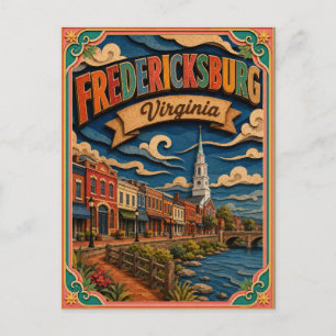Carte Postale PopCut États Fredericksburg Virginie Art Papier