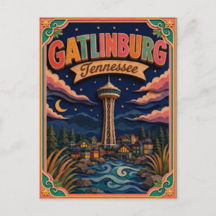 Carte Postale PopCut États Gatlinburg Tennessee Art en Papier