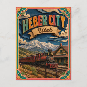Carte Postale PopCut États Heber City Utah Art en Papier