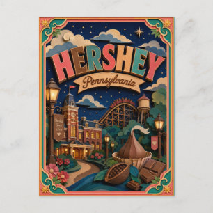 Carte Postale PopCut États Hershey Pennsylvanie Art Papier