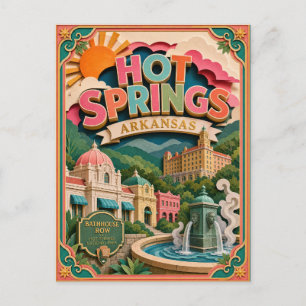 Carte Postale PopCut États Hot Springs Arkansas Art Papier