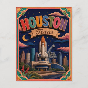 Carte Postale PopCut États Houston Texas Art Papier