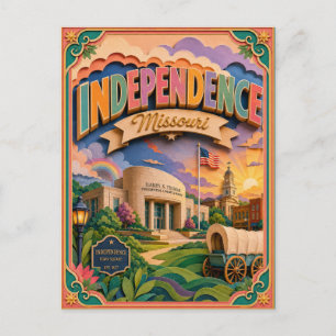 Carte Postale PopCut États Indépendance Missouri Art Papier