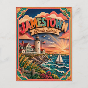 Carte Postale PopCut États Jamestown Rhode Island Art Papier