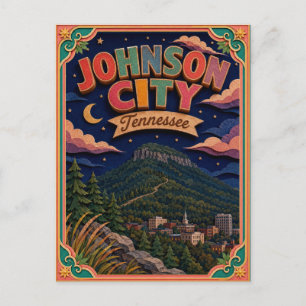 Carte Postale PopCut États Johnson City Tennessee Art Papier