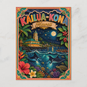 Carte Postale PopCut États Kailua-Kona Hawaï Art Papier