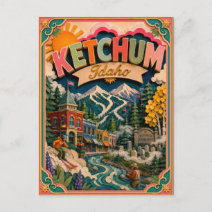 Carte Postale PopCut États Ketchum Idaho Art Papier