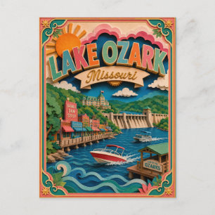 Carte Postale PopCut États Lake Ozark Missouri Art Papier