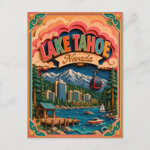 Carte Postale PopCut États Lake Tahoe Nevada Art en Papier