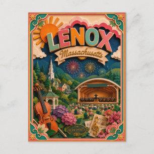Carte Postale PopCut États Lenox Massachusetts Art Papier
