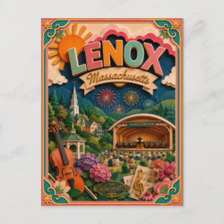 Carte Postale PopCut États Lenox Massachusetts Art Papier