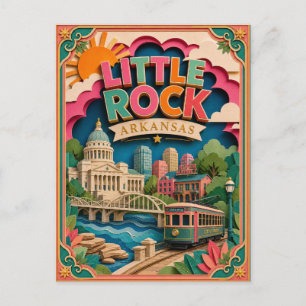 Carte Postale PopCut États Little Rock Arkansas Art Papier