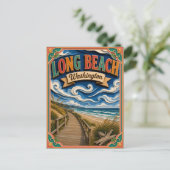 Carte Postale PopCut États Long Beach Washington Art Papier (Debout devant)
