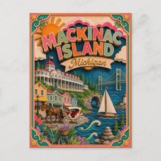 Carte Postale PopCut États Mackinac Island Michigan Art Papier