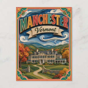 Carte Postale PopCut États Manchester Vermont Art Papier