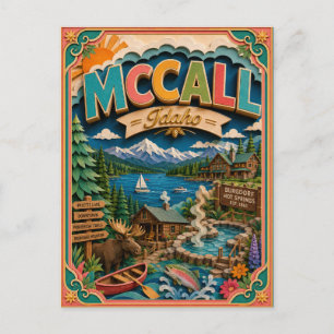Carte Postale PopCut États McCall Idaho Art en Papier