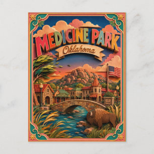 Carte Postale PopCut États Medicine Park Oklahoma Art Papier
