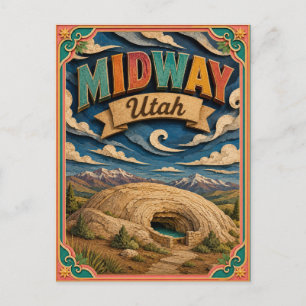 Carte Postale PopCut États Midway Utah Art Papier