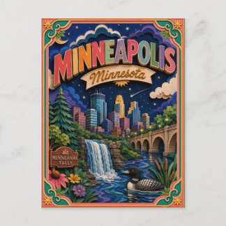 Carte Postale PopCut États Minneapolis Minnesota Art Papier