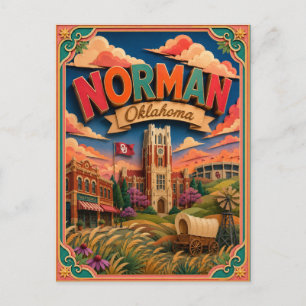 Carte Postale PopCut États Norman Oklahoma Art en Papier