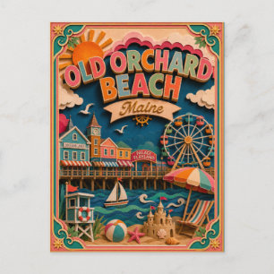 Carte Postale PopCut États Old Orchard Beach Maine Art Papier