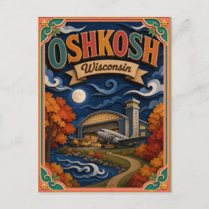 Carte Postale PopCut États Oshkosh Wisconsin Art Papier