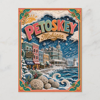 Carte Postale PopCut États Petoskey Michigan Art Papier