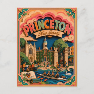Carte Postale PopCut États Princeton New Jersey Art Papier