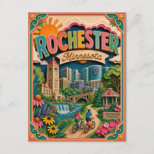 Carte Postale PopCut États Rochester Minnesota Art Papier