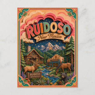 Carte Postale PopCut États Ruidoso Nouveau-Mexique Art Papier