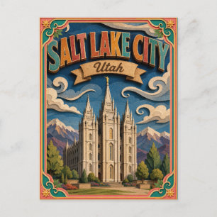 Carte Postale PopCut États Salt Lake City Utah Art Papier