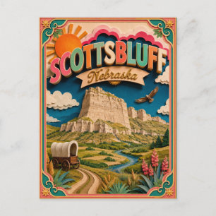 Carte Postale PopCut États Scottsbluff Nebraska Art en Papier