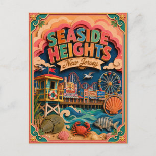 Carte Postale PopCut États Seaside Heights New Jersey Art Papier