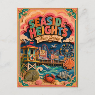Carte Postale PopCut États Seaside Heights New Jersey Art Papier