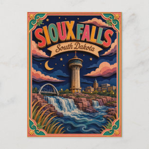 Carte Postale PopCut États Sioux Falls Dakota du Sud Art Papier
