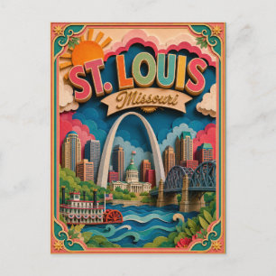 Carte Postale PopCut États St. Louis Missouri Art Papier