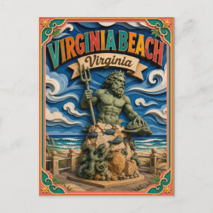 Carte Postale PopCut États Virginia Beach Virginie Art Papier