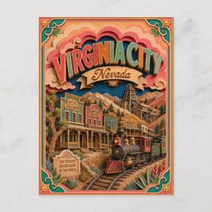 Carte Postale PopCut États Virginia City Nevada Art en Papier