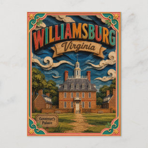 Carte Postale PopCut États Williamsburg Virginie Art Papier