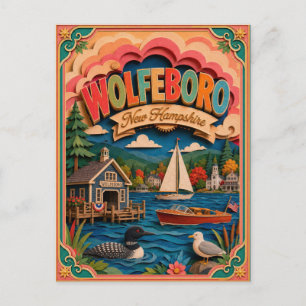 Carte Postale PopCut États Wolfeboro New Hampshire Art Papier