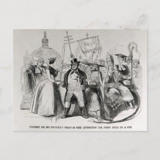 Carte Postale Popery ou No Popery ? 1850 (Devant)