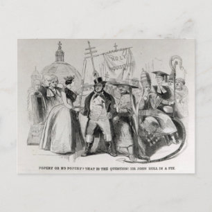 Carte Postale Popery ou No Popery ? 1850