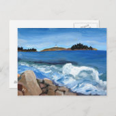 Carte postale : Popham Beach. Bleu (Devant / Derrière)