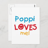 Carte Postale Poppi aime mes t-shirts et cadeaux (Devant / Derrière)