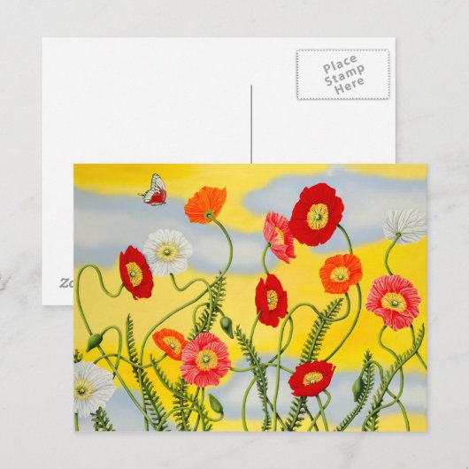 Carte postale Poppies (Devant / Derrière)
