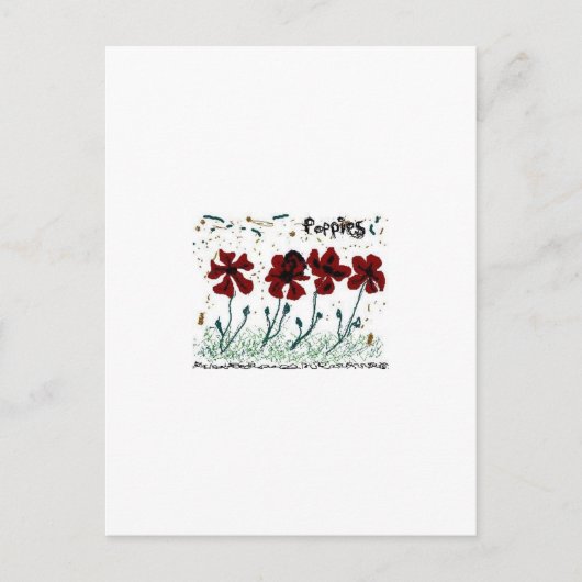 Carte Postale Poppies (Devant)