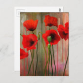 Carte Postale Poppies d'aquarelle (Devant / Derrière)