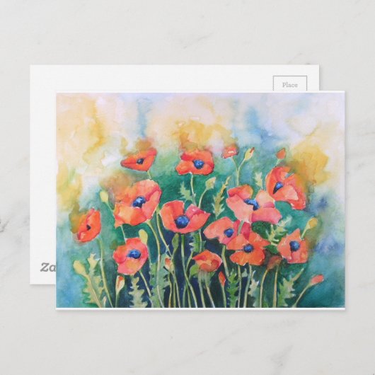 Carte Postale Poppies dynamiques (Devant / Derrière)
