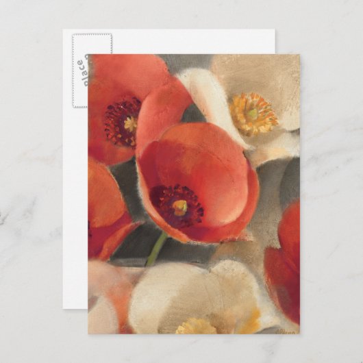 Carte Postale Poppies en pleine floraison (Devant / Derrière)